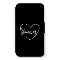 Friends heart black: iPhone 12 mini Flip Hoesje