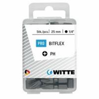 Set van tips WITTE PH 2 BITFLEX PH2 25 Stuks 25 Onderdelen