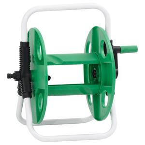 VidaXL Slanghaspel voor 45 m 1/2" slang vrijstaand staal groen