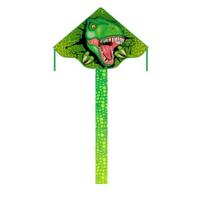 Vlieger T-Rex dinosaurus - groen - 120 x 75 cm - Kindervlieger - Strandspeelgoed