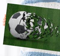 Canvas schilderij jongeren Voetbalveld