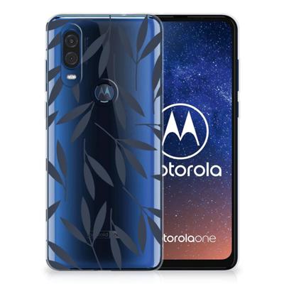 Motorola One Vision | TPU Case | Leaves Blue