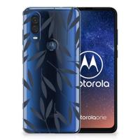 Motorola One Vision | TPU Case | Leaves Blue Motorola One Vision | TPU Case | Leaves Blue