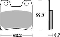 BREMBO Remblokken, voor de moto, Road Gesinterd Metaal 07YA40SP
