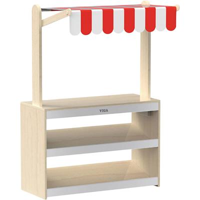 VIGA voedselkraampje met luifel, h: 122 cm, l: 80, b: 44 cm, 1 stuk