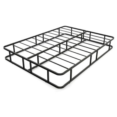 Metalen Bedframe Metalen Bedrand Platform Bedframe met Metalen Lattenondersteuning Zwart 201 x 151 x 26 cm