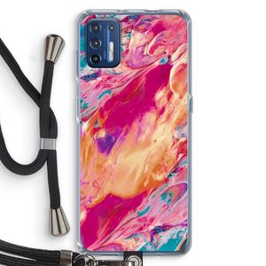 Pastel Echoes: Motorola Moto G9 Plus Transparant Hoesje met koord