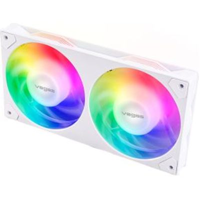 Akasa VEGAS A24 Computer behuizing, Processor Ventilator 12 cm Wit 1 stuk(s)