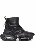 Balmain bottines froncées à semelle épaisse - Noir