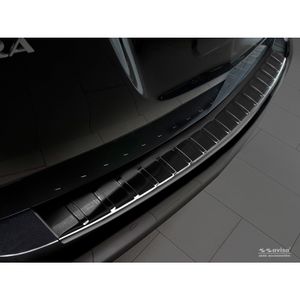 Zwart RVS Bumper beschermer passend voor Opel Zafira C Tourer 2012-2016 & Facelift 2016- 'Ribs' AV245212