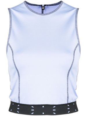 MCQ haut crop à design sans manches - Violet