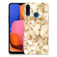 Samsung Galaxy A20s | TPU | Siliconen hoesje | Marmer Goud