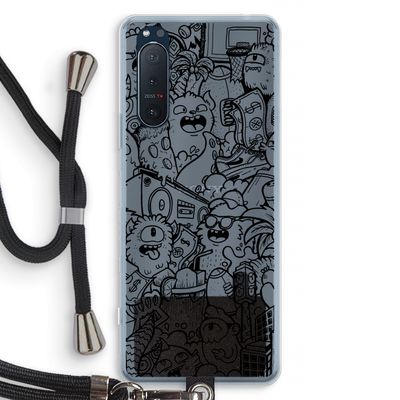 Vexx Black City : Sony Xperia 5 II Transparant Hoesje met koord