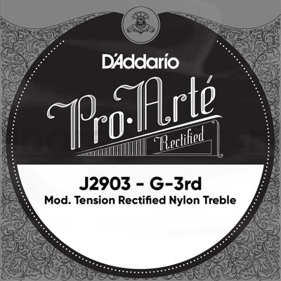 D'Addario J2903 Rectified Nylon Losse Klassieke G3-Snaar - Gematigde Spanning