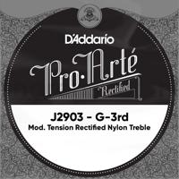 D'Addario J2903 Rectified Nylon Losse Klassieke G3-Snaar - Gematigde Spanning