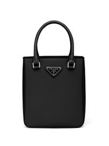 Prada sac à logo triangulaire - Noir