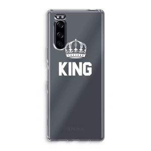 King zwart: Sony Xperia 5 Transparant Hoesje
