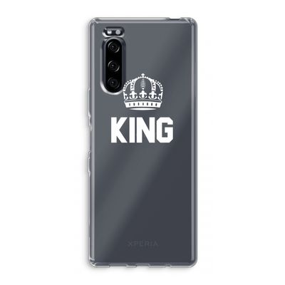 King zwart: Sony Xperia 5 Transparant Hoesje