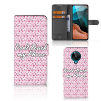 Xiaomi Poco F2 Pro Portemonnee Hoesje Flowers Pink DTMP - thumbnail