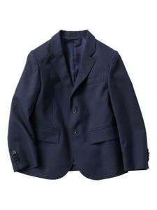 Familiar blazer en laine à simple boutonnage - Bleu