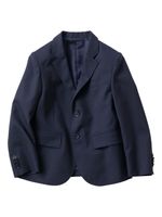 familiar blazer en laine à simple boutonnage - Bleu - thumbnail