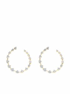 Jade Trau boucles d'oreilles en or 18ct ornées de diamants