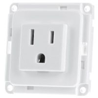 D 6770/15.02 US  - Socket outlet (receptacle) NEMA white D 6770/15.02 US