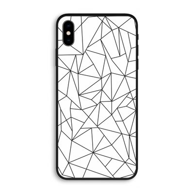 Geometrische lijnen zwart: iPhone XS Max Biologisch afbreekbaar hoesje