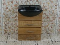 Teakhouten Bad- of Toiletmeubel Baluran Cabinet 45 cm. - thumbnail