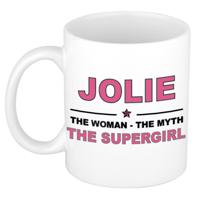 Jolie cadeau mok - Woman Myth Supergirl - naam koffiemok - 300 ml - collega - moederdag