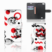 Telefoonhoesje met Naam Wiko Lenny Skull Red - thumbnail