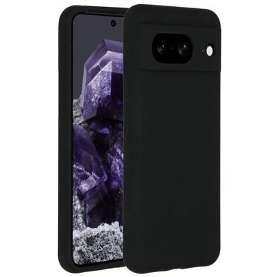 AccezzLiquid Silicone Backcover Google Pixel 8 Telefoonhoesje Zwart