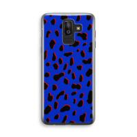 Blue Leopard: Samsung Galaxy J8 (2018) Transparant Hoesje