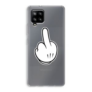 Middle finger white: Samsung Galaxy A42 5G Transparant Hoesje