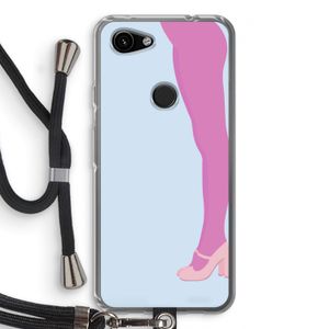 Pink panty: Pixel 3a Transparant Hoesje met koord