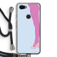 Pink panty: Pixel 3a Transparant Hoesje met koord