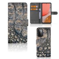 Samsung Galaxy A72 | Telefoonhoesje | Met pasjeshouder | Krokodillenprint
