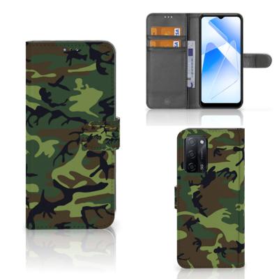 OPPO A16/A16s/A54s | Telefoon Hoesje | Army Dark