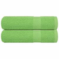 VidaXL Douchehanddoeken 2 st 70x140 cm 360 g/m² 100% katoen appelgroen