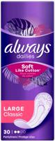 Always Soft Like Cotton inlegkruisje Large Classic, pak van 30 stuks