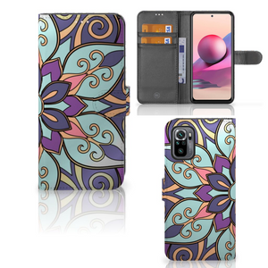 Xiaomi Redmi Note 10S | 10 4G | Poco M5s Hoesje Purple Flower