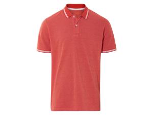 LIVERGY Heren poloshirt (Oranje, L)