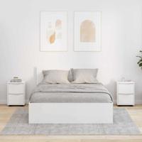 Nachtkastjes 2 pcs Hoogglans wit 30,5 x 30 x 43 cm Bewerkt hout