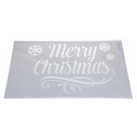 Kerst raamsjabloon - Merry Christmas plaatjes - 54 cm - raamdecoratie - raamversiering