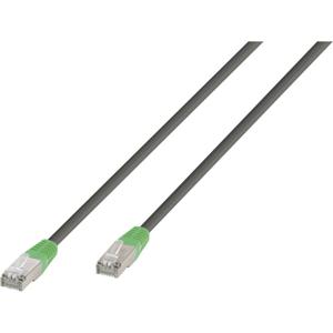 Vivanco 45913 RJ45 Netwerkkabel, patchkabel CAT 6 F/UTP 10.00 m Grijs, Groen Afgeschermd, Rond 1 stuk(s)