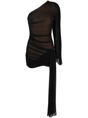 Dion Lee robe drapée Hosiery à coupe courte - Noir