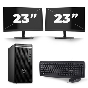 Dell Optiplex 390 Desktop - Intel Core i7-2e Generatie - 16GB RAM - 256GB SSD - Windows 10 + 2x 23 inch Monitor