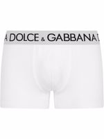 Dolce & Gabbana boxer à taille à logo - Blanc - thumbnail