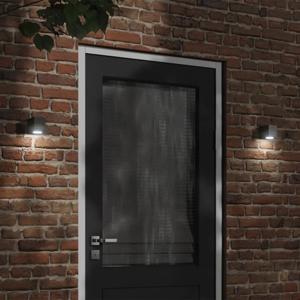 VidaXL Buitenwandlamp gegoten aluminium zwart