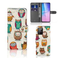 Samsung S10 Lite | Telefoonhoesje | Met pasjeshouder | Vrolijke Uilen